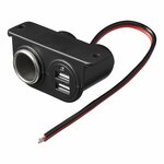 Toma de encendedor de superficie + 2xUSB tipo A 12V 24V