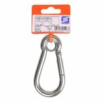 Mosqueton 100x10mm  con ojo cerrado  acero inoxidable A4 AISI 316  1.150 daN