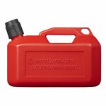 Bidon de plastico rojo de 5 litros homologado por la ONU (modelo bajo)