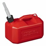Bidon de plastico rojo de 5 litros homologado por la ONU (modelo bajo)