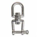 Cerradura giratoria de 8 mm  acero inoxidable A4 AISI 316  ojo horquilla  2.500 daN