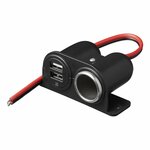 Toma de mechero de superficie + 2xUSB tipo A 12V 24V