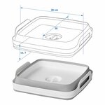 Barreno plegable para lavar platos con tapon de drenaje