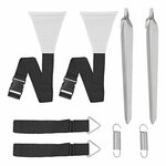 Juego de correas antitormentas 2 x 3 2 m con fijacion de tendon para riel de toldo