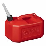 Bidon de 10L de plastico rojo homologado por la ONU (modelo bajo)