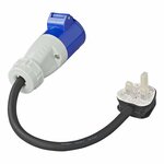 Cable alargador de 40 cm 3 x 2 5 mm² de enchufe britanico a CEE