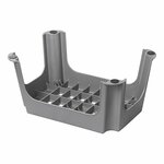 Taburete de plastico gris 42 5 x 27 5 x 23 cm