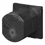 Caja de entrada de pared CEE cuadrada negra