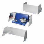 Parabrisas de cocina de 3 piezas de acero plegable + extensible 38 5 73 x 27 x 24 cm