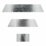 Parabrisas de cocina de 3 piezas de acero plegable + extensible 38 5 73 x 27 x 24 cm