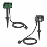 Estaca de jardin Schuko de 2 pliegues 2M 3x1 5 mm²