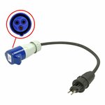 Cable alargador 40cm 3x1 5mm² de enchufe suizo a CEE