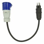 Cable alargador 40cm 3x1 5mm² de enchufe suizo a CEE