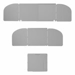 Parabrisas de cocina 3 piezas de acero plegable + extensible 32 62 x 28 5 x 25 cm