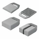 Platos base apilables con asa - juego de 4