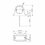 Ancho luz roja blanca 68x62mm 8LED