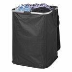 Cesta de ropa sucia plegable XL negra