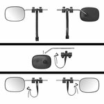 Espejo de caravana de cristal convexo 410 x 140 x 190 mm