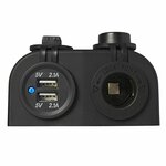 Kit de superficie: Toma DIN + puerto USB doble tipo A 2x2100mA