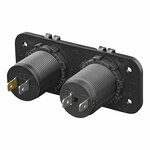 Kit de empotrar: Toma 12V + Cargador rapido USB tipo A+C 2 vias 3A