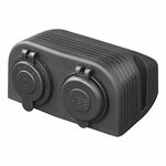 Kit de superficie: Toma 12V + Cargador rapido USB tipo A+C 2 vias 3A
