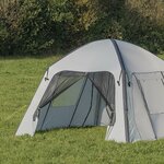 Pared lateral con mosquitera para carpa inflable para fiestas.
