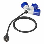 Cable alargador 150cm 3x1 5mm² de enchufe Schuko a 3xCEE