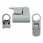 Abrazadera de tubo para poste de tienda con liberacion rapida de 25-28 mm - juego de 4 piezas