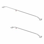 Soporte de lona de aluminio extensible de 108 a 146 cm para lona de remolque