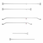 Soporte de lona de aluminio extensible de 108 a 146 cm para lona de remolque