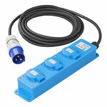 Toma Schuko CEE de 3 vias 5M 3x 1 5 mm²