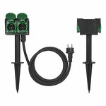 Estaca de jardin Schuko de 4 vias 2M 3x2 5 mm²