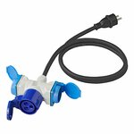 Cable alargador 150cm 3x2 5mm² de enchufe Schuko a 1xCEE + 2xSchuko