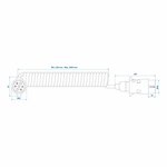 Cable espiral 3M con 2 conectores de 7 pines de PVC