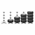 Soporte de llanta de aluminio para 4 neumaticos