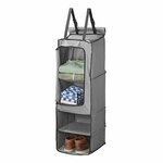 Organizador de 4 compartimentos 34 x 34 x 96 cm con bolsillo con cremallera + keder de 7 mm
