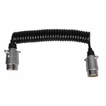 Cable espiral de 3 5 m con 2 conectores metalicos de 7 pines.