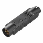 Comprobador de enchufes de 7 pines y 12 V con 2 adaptadores