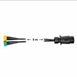 Juego de cables de 5 m con enchufe de 7 pines y 2 conectores de 5 pines