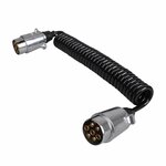 Cable espiral de 3 5 m con 2 conectores de 7 pines metalicos.