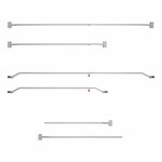 Soporte de lona de aluminio extensible de 132 a 204 cm para lona de remolque