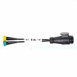 Juego de cables de 5 m con enchufe de 13 pines y 2 conectores de 5 pines