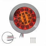 Luz trasera 3 funciones 122mm 24LED cromo