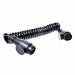 Cable espiral de 3 5 m  8 hilos  2 conectores de 13 pines  PVC.
