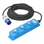 Toma Schuko CEE de 3 vias 10M 3x 1 5 mm²