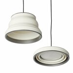 Lampara colgante LED plegable de silicona blanca de 15 cm de diametro.