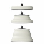 Lampara colgante LED plegable de silicona blanca de 15 cm de diametro.