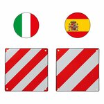 Pizarra de aluminio para rotulacion 50x50 cm para Italia Espana 2 en 1