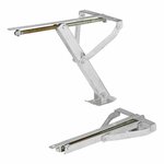 Soporte de esquina para caravana compacto con pie basculante 500 kg 438x265 mm H: 410 mm