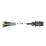 Juego de cables de 7 m con enchufe de 7 pines y conector de 2x 5 pines